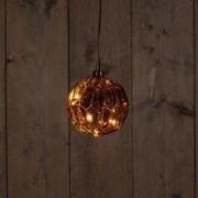 Glass Ball Antique Gold 12Cm 10Led Classic Warm / Mercu