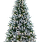 Kerstboom Frosted Allison 210 cm met Warm Led verlichting kerstboom