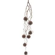 Kunstbloem allium ball spray hanging copper 87 cm