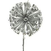 Kunstbloem allium ball silver, 27 cm