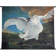 Wall Hanging Swan Velvet White 146x110cm