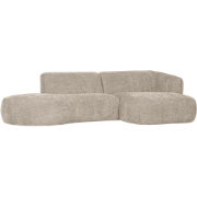 WOOOD Polly Chaise Longue - Polyester - Zand - 71x258x105/150