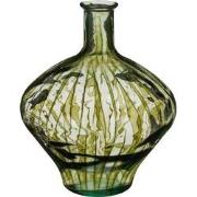 Mica Decorations Vaas Palermo - 37x37x46 cm - Glas - Transparant,Groen