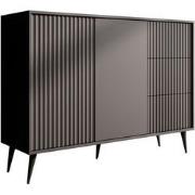 Meubella Dressoir Winq - Antraciet - 135 cm