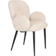 Housecraft Living Alaz Eetkamerstoelen met armleuning Off-white - Set ...