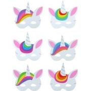 24 Stuks - Mix Unicorn - Eenhoorn Maskers van Foam - Traktatie - Uitde...