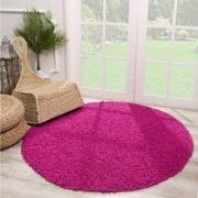 Tapijtenloods Loca Shaggy Rond Vloerkleed Roze Hoogpolig- 200 CM ROND