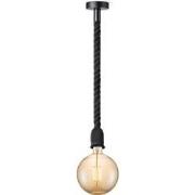 Home sweet home hanglamp Leonardo zwart Globe g180 - amber