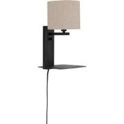 Wandlamp Florence - Naturel/Zwart - 24x22x42cm