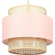 Beliani YUMURI - Hanglamp-Natuurlijk-Polyester, Rotan, Katoen