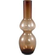 PTMD Joly Brown Glass Vase Long Bulb Shape L