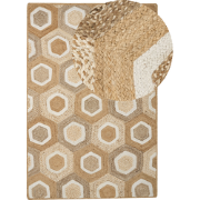 Beliani BASOREN - Laagpolig-Beige-Jute