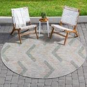 Tapijtenloods Uni Binnen en Buiten Rond Vloerkleed Solid Outdoor Laagp...