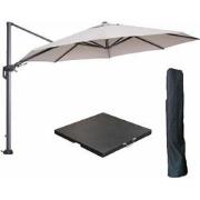 Garden Impressions Hawaii zweefparasol Ø350 cm carbon black / zand met...