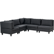 Beliani UNSTAD - Modulaire Sofa-Zwart-Polyester