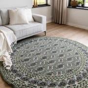 Rond Vintage Vloerkleed Rond Marad Groen Interieur05 - Polypropyleen