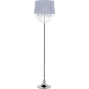 Beliani EVANS - Staande lamp-Zilver-IJzer