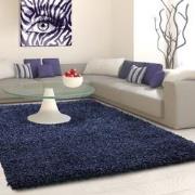 Tapijtenloods Basic Shaggy vloerkleed Donker Blauw Hoogpolig- 160x230 ...