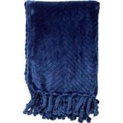 Dutch Decor ZIGGY - Plaid van fleece 140x180 cm - Insignia Blue - donk...