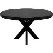 Kick eettafel Dax rond - 120cm - Zwart