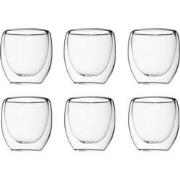 Krumble Espresso glas dubbelwandig set van 6