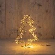 Metal 36 cmx7 cm 3D Tree Black With 300Led Classic Warm