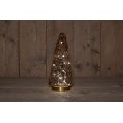 B.O.T. Tree Glass 13X28,5 cm Pink With Golden Base 10Led