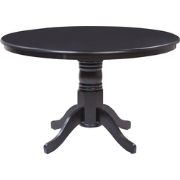 Beliani AKRON - Ronde tafel-Zwart-MDF