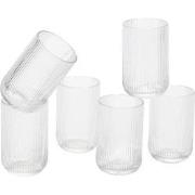 Mica Decorations Merlot Drinkglas - Set van 6 - 400 ml - Glas - Transp...