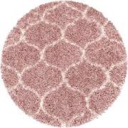 Tapijtenloods Opera Soft Shaggy Rond Hoogpolig Vloerkleed Roze- 160 CM...