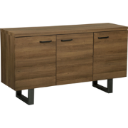 Beliani TIMBER - Sideboard-Donkere houtkleur-MDF