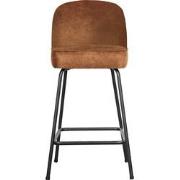 BePureHome Vogue Barstoel 65 cm - Recycle Leer - Cognac - 89x50x55