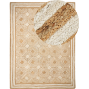 Beliani MENGEN - Gevlochten-Beige-Jute