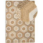 Beliani BASOREN - Laagpolig-Beige-Jute