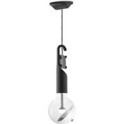 Move Me hanglamp Twist - zwart / Cone 5,5W - zilver