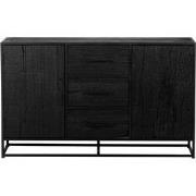 Dressoir Zwart Hout - Metaal - Pure Black - Giga Meubel