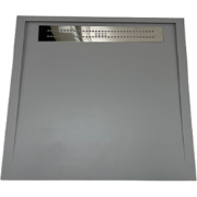 Composiet douchebak Subway ECO 86.5x88.5cm Egaal Betongrijs RAL7004