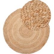 Beliani ERENCE - Gevlochten-Beige-Jute