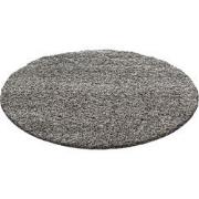 Tapijtenloods Basic Rond Shaggy vloerkleed Taupe Hoogpolig- 80 CM ROND