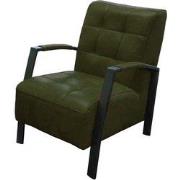 Fauteuil - Elba - leer Colorado groen 08