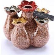 Villa Pottery  Roze bloemenvaas Flowerfield  15x12,5 x H14,5