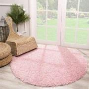 Tapijtenloods Loca Shaggy Rond Vloerkleed Licht Roze Hoogpolig- 200 CM...