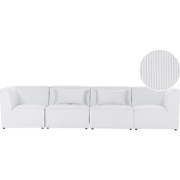 Beliani LEMVIG - Modulaire Sofa-Wit-Corduroy