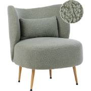 Beliani OTSBY II - Fauteuil-Groen-Bouclé