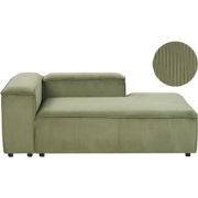 Beliani ARDAL - Chaise longue-Groen-Corduroy