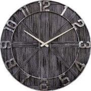 NeXtime - Grote industrial wandklok - 50cm - Stil - Zwart - Hout - Met...