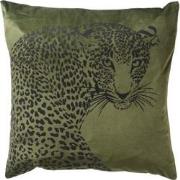 Dutch Decor SIMBA - Sierkussen met dierenprint 45x45 cm Chive - groen ...