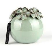 Villa Pottery  Groene bloemenvaas Jolie  - 15x15x15