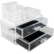 Decopatent® Make up Organizer met 8 Vakken & 2 Lades - Makeup Organize...