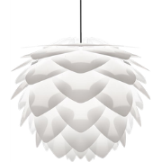 Silvia Mini hanglamp white - met koordset zwart - Ø 32 cm